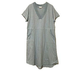 Umgee, 100% Cotton, Cap Sleeves, Pockets, Lounging Dress, Pistachio Green, Small